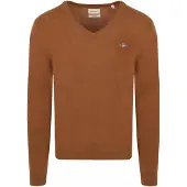 Gant Pullover V-Ausschnitt Wool Blend Camel
