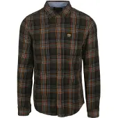 Superdry für Herren. M4010727A Grünes Holzfällerhemd (XXL), Lässig, Baumwolle, Langarm