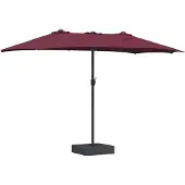 Syfax Garten-Sonnenschirm Bordeauxrot 385 x 209 x 244 cm