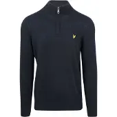 Lyle & Scott Half Zip Pull Merino Wolle Navy