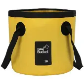 OEM Opvouwbare 20L Kampeeremmer, geel, lichtgewicht