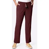 Casual Looks Cordhose , Damen, Gr. 19, Kurzgrößen, bordeaux, 100% Polyester, unifarben, Hosen Cordhose