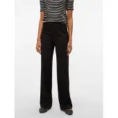 Vero Moda Anzughose "VMTEXAS MW STRAIGHT PANT NOOS", Damen, Gr. M (38), Länge 34, schwarz, Web, Obermaterial: 75% Polyester, 21% Viskose, 4% Elasthan, unifarben, normal, Hosen Anzughose, Materialmix