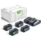 Festool Energie-Set SYS 18V 4xHP5,0 TCL6DUO