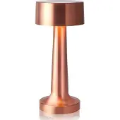 Luxus Europe - Tischlampe Touch Sara Rosé - Kabellose LED-Tischlampe für den Innenbereich – USB-C wiederaufladbar