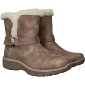 SKECHERS Slip-Ins Relaxed Fit Enkellaarsjes Plat - taupe - Maat 38