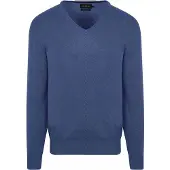 Steppin' Out Pullover Cashmere V-Ausschnitt Kobaltblau - 3XL