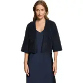 Vera Mont Cardigan "Strick-Cardigan mit 3/4 Arm", Damen, Gr. S, blau (night sky), Obermaterial: 89% Polyamid PA. 11% Polyester PES., Strickjacken Cardigan