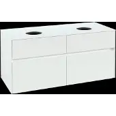 Villeroy & Boch Collaro Waschbeckenunterschrank, 4 Auszüge, für 2 Waschbecken, Wandmontage, 1200x548x500mm, C04400MS, Farbe: Front/Korpus: White Matt, Griff: White Matt