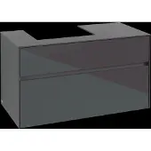 Villeroy & Boch V&B Waschtischunterschrank Collaro 100x54,8x50cm, WT links, glossy grey