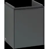 Villeroy & Boch Subway 3.0 Waschbeckenunterschrank, eine Tür Anschlag rechts, 351x429x309mm, C58401VR, Farbe: Front/Korpus: Graphite, Griff: Volcano Black