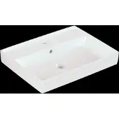 Villeroy & Boch Collaro Waschtisch, 1 Hahnloch, mit Überlauf, Unterseite geschliffen, 600x470mm, 4A336G01, Farbe: weiß-alpin