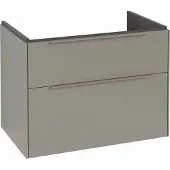 Villeroy & Boch Subway 3.0 Waschbeckenunterschrank, LED-Beleuchtung, 2 Auszüge, 772x576x478mm, C574L2VM, Farbe: Front/Korpus: Taupe, Griff: Taupe
