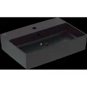 Villeroy & Boch V&B Aufsatzwaschtisch Memento 2.0 Hahnl., m ÜL, pure black C-plus, 60x42cm