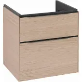 Villeroy & Boch Subway 3.0 Waschbeckenunterschrank, 2 Auszüge, 572x576x478mm, C57801VJ, Farbe: Front/Korpus: Nordic Oak, Griff: Volcano Black