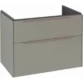 Villeroy & Boch Subway 3.0 Waschbeckenunterschrank, 2 Auszüge, 772x576x478mm, C57402VM, Farbe: Front/Korpus: Taupe, Griff: Taupe