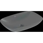 Villeroy & Boch V&B V&B Aufsatzwaschtisch Loop& Friends 62x42cm, o. ÜL, graph. C-plus, Rechteck