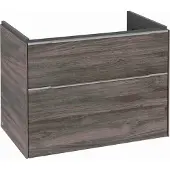 Villeroy & Boch Subway 3.0 Waschbeckenunterschrank, LED-Beleuchtung, 2 Auszüge, 772x576x478mm, C574L0RK, Farbe: Front/Korpus: Stone Oak, Griff: Aluminium glänzend