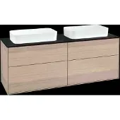 Villeroy & Boch V&B Waschtischunterschrank Finion 160x60,3x50,1cm, Gl. bla m, Oak Veneer