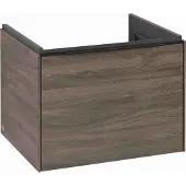 Villeroy & Boch Subway 3.0 Waschbeckenunterschrank, LED-Beleuchtung, 1 Auszug, 572x429x478mm, C577L1VH, Farbe: Front/Korpus: Arizona Oak, Griff: Volcano Black
