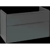 Villeroy & Boch Subway 3.0 Waschbeckenunterschrank, LED-Beleuchtung, 2 Auszüge, 973x576x478mm, C570L2VR, Farbe: Front/Korpus: Graphite, Griff: Graphite