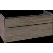 Villeroy & Boch Subway 3.0 Waschbeckenunterschrank, 4 Auszüge, 1272x576x478mm, C56801VH, Farbe: Front/Korpus: Arizona Oak, Griff: Volcano Black