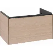 Villeroy & Boch Subway 3.0 Waschbeckenunterschrank, LED-Beleuchtung, 1 Auszug, 772x429x478mm, C573L1VJ, Farbe: Front/Korpus: Nordic Oak, Griff: Volcano Black