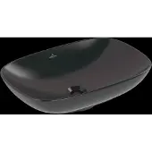 Villeroy & Boch Loop & Friends Aufsatzwaschbecken, rechteckig, 560x380x120mm, ohne Überlauf, ohne Hahnloch, 4A4901R7, Farbe: Pure Black CeramicPlus