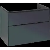 Villeroy & Boch Subway 3.0 Waschbeckenunterschrank, LED-Beleuchtung, 2 Auszüge, 772x576x478mm, C574L1VQ, Farbe: Front/Korpus: Marine Blue, Griff: Volcano Black