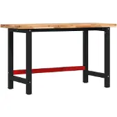 Syfax Werkbank 140x60x83 cm Massivholz Akazie Rechteckig