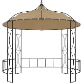 Syfax Pavillon 300x290 cm Taupe Rund