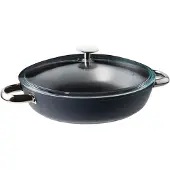 Sambonet Servierpfanne Midnight Blue mit Deckel ø 28 cm - Standard-Antihaftbeschichtung