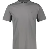 Lerros T-Shirt , Herren, Gr. M, grau (basalt grau), Single Jersey, Obermaterial: 100% Baumwolle, unifarben, regular fit hüftlang, Rundhals, abgesteppt, Shirts T-Shirt, im Basic-Look