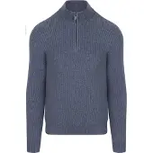 Suitable Half Zip Wool Blend Pullover Dunkelblau - XXL