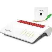 FRITZ! AVM Box 5590 Fiber (Wi-Fi 6 Glasfasermodem (WLAN AX), bis 4.800 MBit/s (5 GHz) u. 2.400 MBit/s ( 2,4 GHz), WLAN Mesh, DECT, 2,5-Gigabit-LAN Port