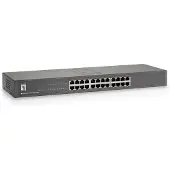 LevelOne 24-Port-Gigabit-Switch, Unmanaged, Gigabit Ethernet (10/100/1000), Rack-Einbau