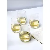 MIKASA Set Mit 4 Geätzten Kristallweingläsern Ohne Stiel