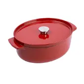 KitchenAid CC006063-001, 5,6 l, Rot, Eisenguss, Keramik, Elektro, Gas, Halogen, Induktion, Versiegelte Platte, Rot, Eisenguss