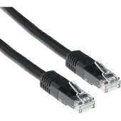 Intronics Black 20 meter U/UTP CAT5E patch cable with RJ45 connectors