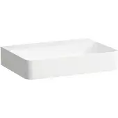 Laufen VAL Aufsatzwaschtisch, ohne Hahnloch, ohne Überlauf, US geschl. 600x420mm, H8162834001121, Farbe: Weiß mit LCC