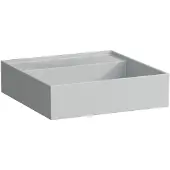 Laufen Kartell Aufsatzwaschtisch, ohne Hahnloch, ohne Überlauf, 460x460mm, H8183317591121, Farbe: Grau matt
