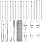vidaXL Bodenmontierter Sechseckzaun 50 x 0,5 m Verzinkter Stahl Silber