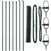 vidaXL Bodenmontierter Sechseckzaun 10 x 1,4 m PVC-beschichteter Stahl