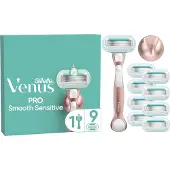 Venus Deluxe Smooth Sensitive Rasierer + Rasierklingen 9 St.