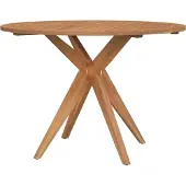 Syfax Gartentisch Rund Ø110x75 cm Massivholz Akazie