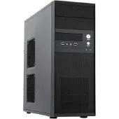 Chieftec CQ-01B-U3-OP, Midi Tower, PC, Schwarz, ATX, micro ATX, Heimbüro, Oben