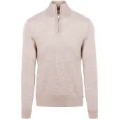 KING Essentials The Michael Half Zip Pull Merino Greige