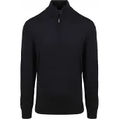KING Essentials The Michael Half Zip Pull Merino Schwarz