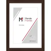 MendeFrames Holzrahmen Nussbaum Antireflexglas 45x60 cm H220