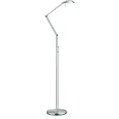 Knapstein LED-Stehleuchte Carl, nickelfarben, verstellbar, dimmbar